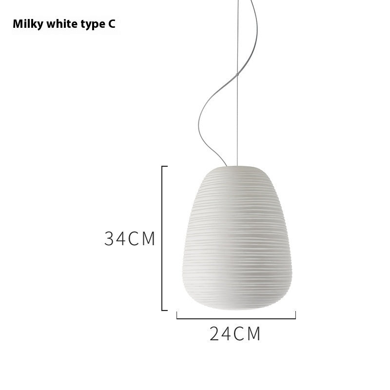Sculptural Nordic Glass Pendant Light