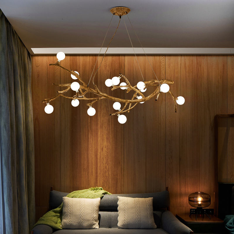 Ten-Light Branch LED Chandelier