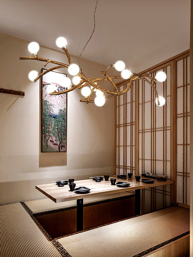 Ten-Light Branch LED Chandelier