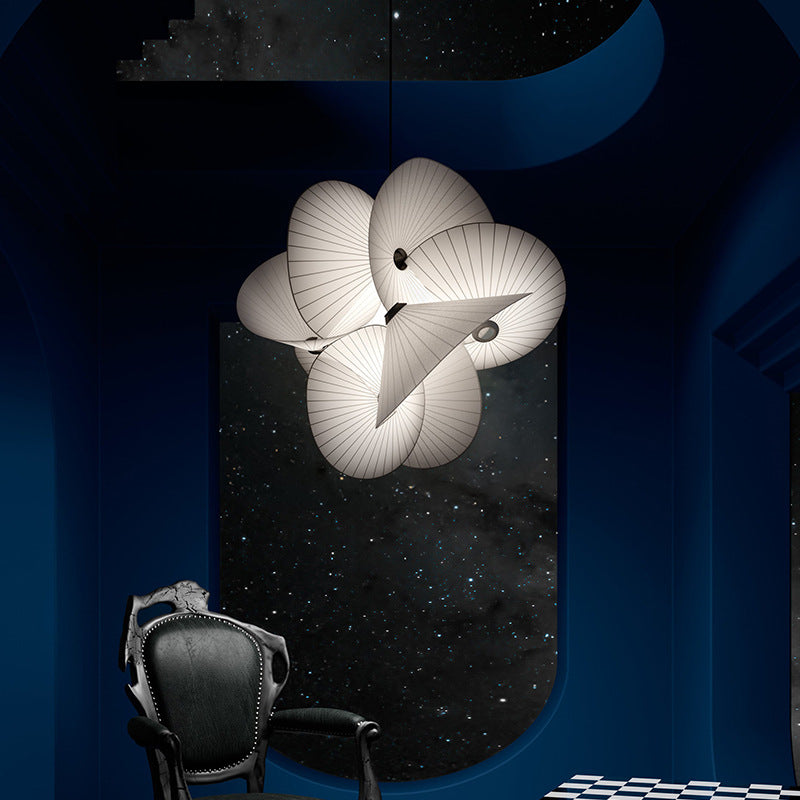Sculptural Twist Fabric Chandelier