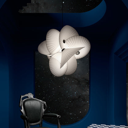 Sculptural Twist Fabric Chandelier