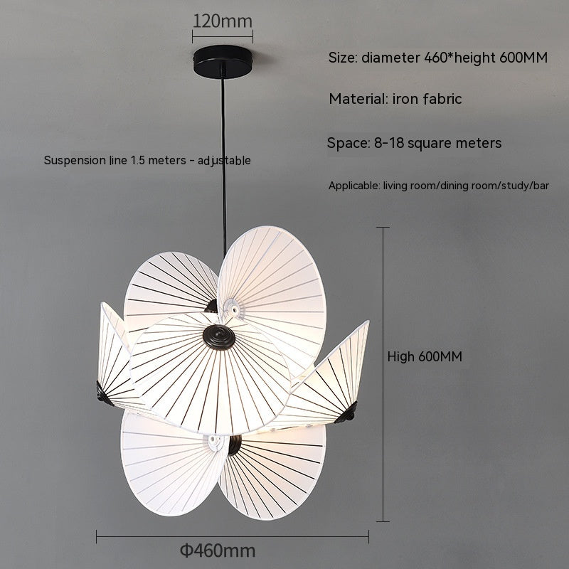 Sculptural Twist Fabric Chandelier