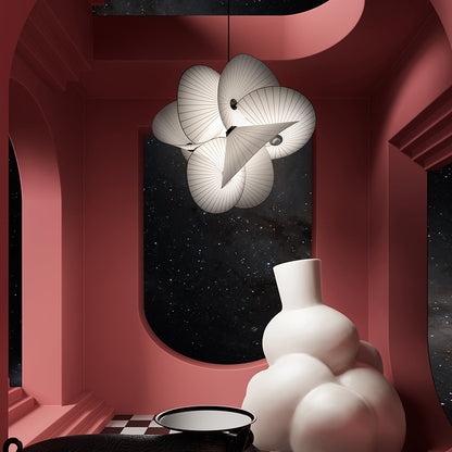 Sculptural Twist Fabric Chandelier
