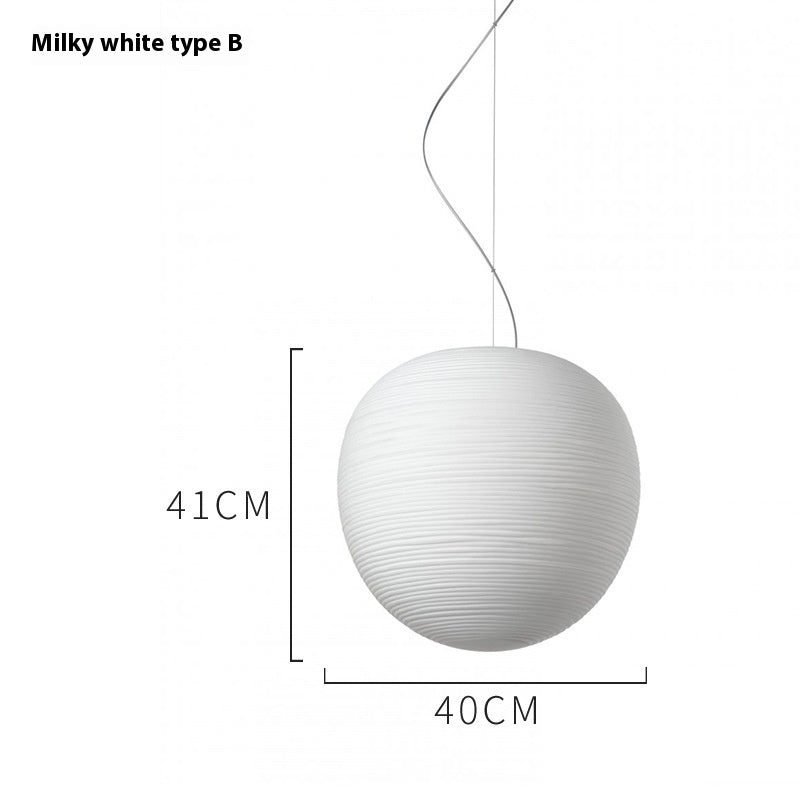 Sculptural Nordic Glass Pendant Light / Warm Light / D 19cmX21cm