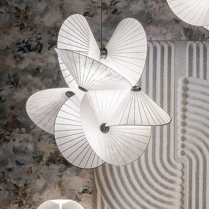 Sculptural Twist Fabric Chandelier