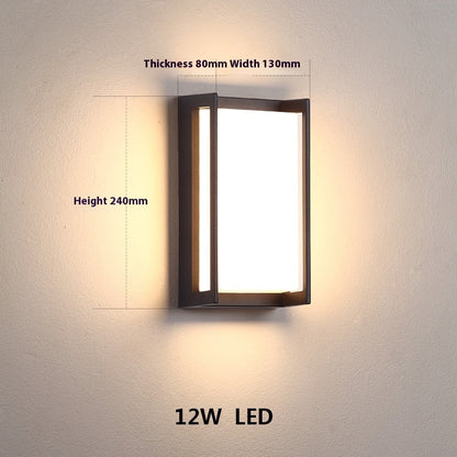 Square Architectural LED Wall Light / Warm White Light / B 18W