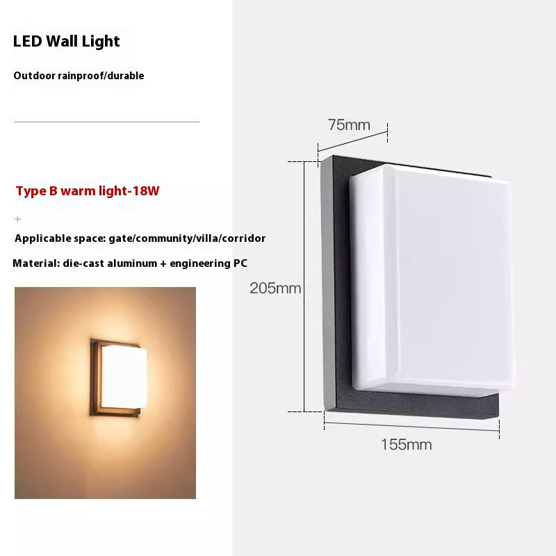 Square Architectural LED Wall Light / Warm White Light / B 36W