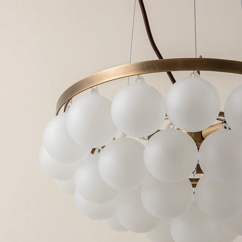 Postmodern Glass Accent Chandelier