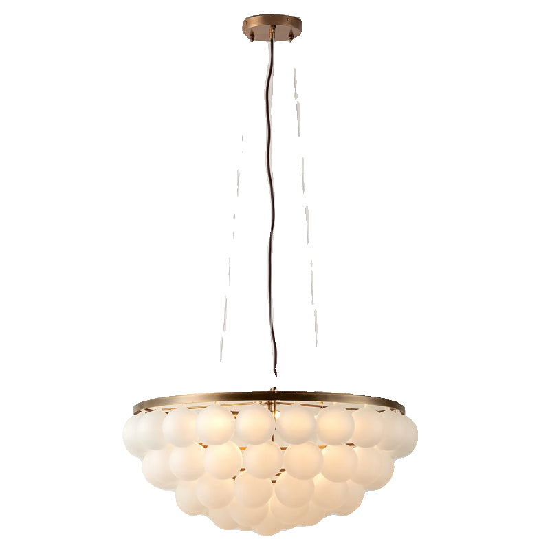 Postmodern Glass Accent Chandelier