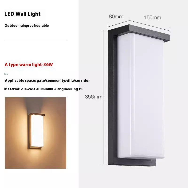 Square Architectural LED Wall Light / White Light / B 18W
