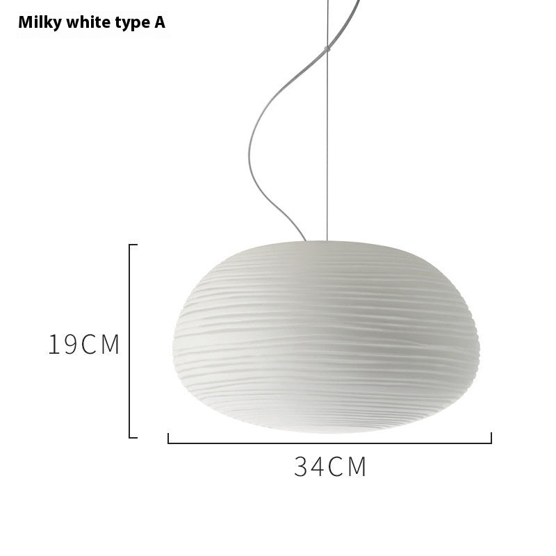 Sculptural Nordic Glass Pendant Light / Warm Light / B 40X41cm