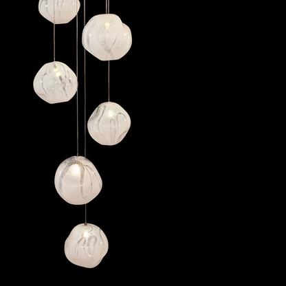 Hand-Blown Celestial Glass Pendant Light