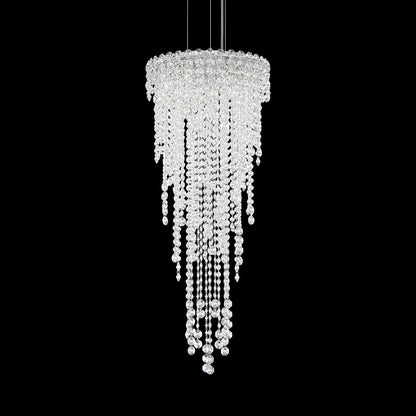 Cascading Crystal Strand Pendant Light / Clear Optic Crystal