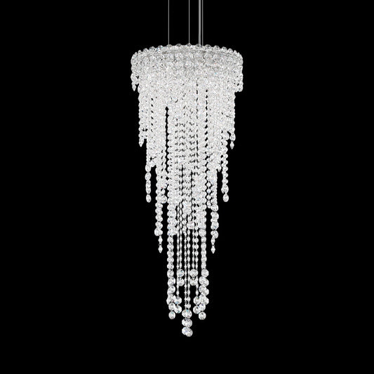 Cascading Crystal Strand Pendant Light / Clear Optic Crystal