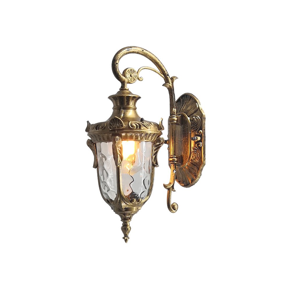 IP65 Ribbed Glass Outdoor Wall Light
