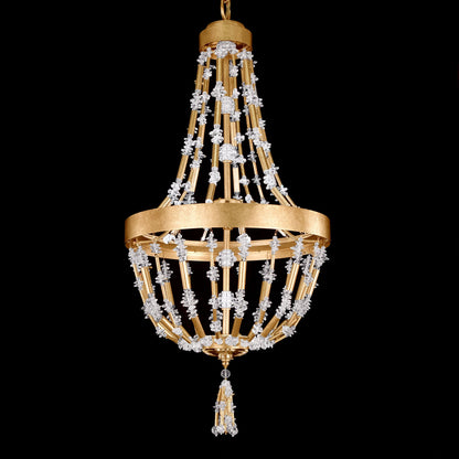 Jewelry-Inspired Crystal LED Pendant Light / Heirloom Gold