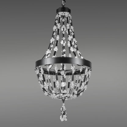 Jewelry-Inspired Crystal LED Pendant Light / Black