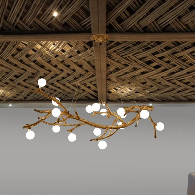 Ten-Light Branch LED Chandelier