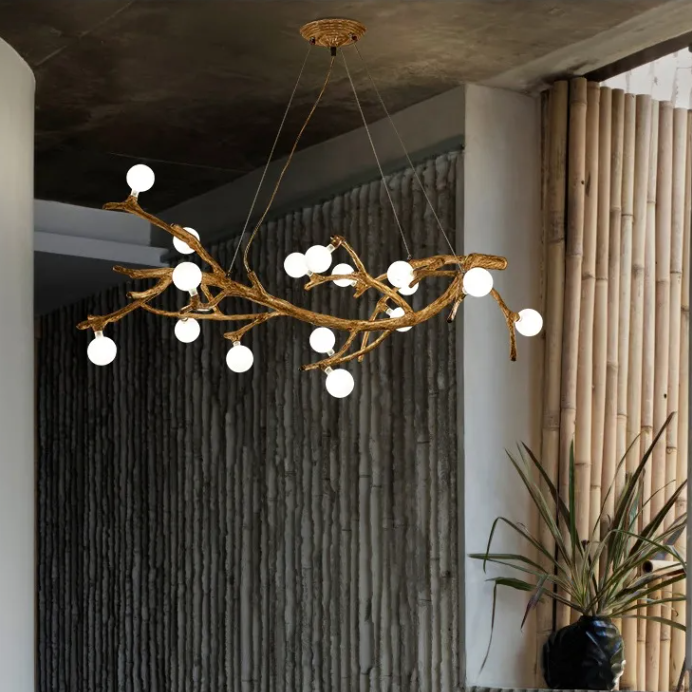 Ten-Light Branch LED Chandelier