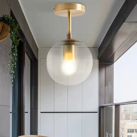 Nordic Globe Accent Ceiling Light / Milky White / Light Source Not Included