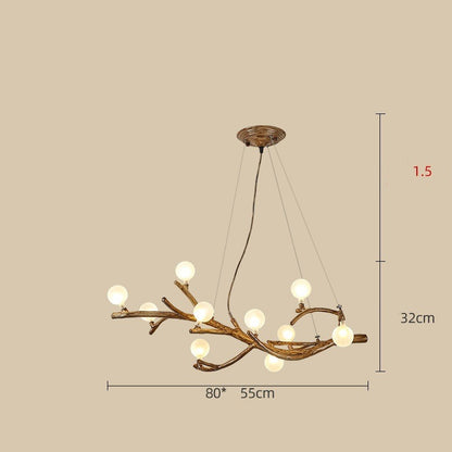 Ten-Light Branch LED Chandelier
