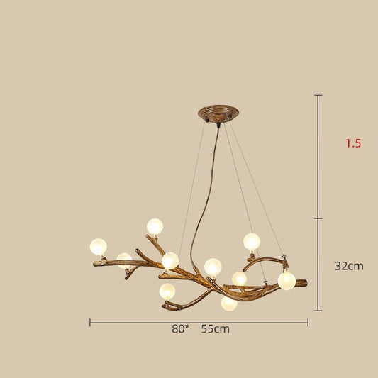 Ten-Light Branch LED Chandelier