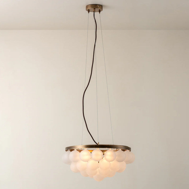 Postmodern Glass Accent Chandelier