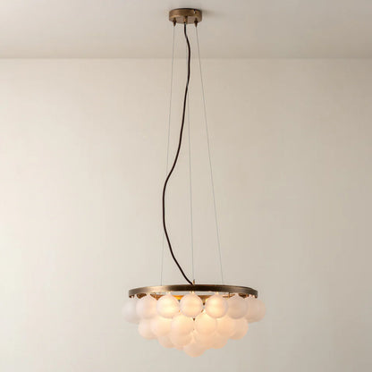 Postmodern Glass Accent Chandelier