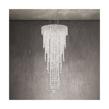 Cascading Crystal Strand Pendant Light