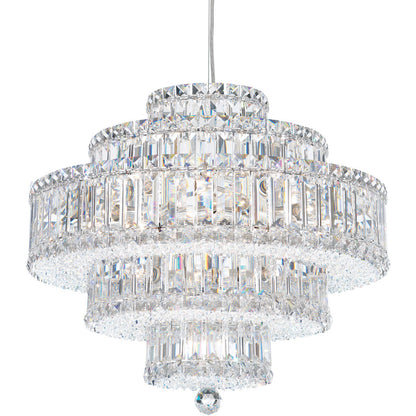 Art Deco Crystal Pendant Light / Clear Optic Crystal