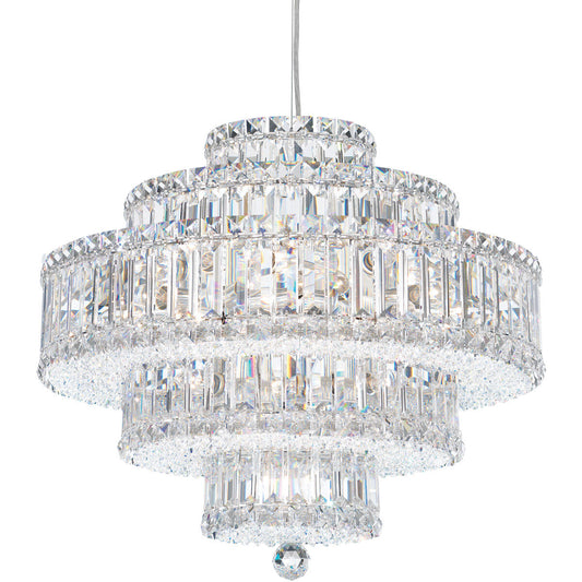 Art Deco Crystal Pendant Light / Clear Optic Crystal