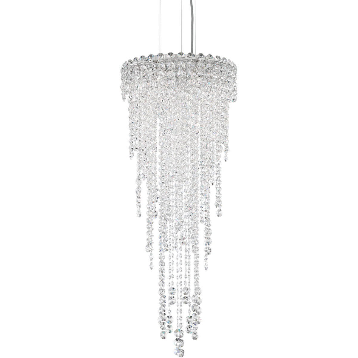 Cascading Crystal Strand Pendant Light / Clear Radiance